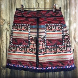 3/$28 Beautiful Aztec-inspired mini skirt